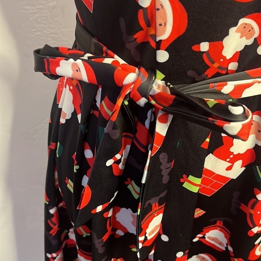 Ouges Holiday Santa Christmas Sleeveless Dress Si… - image 4
